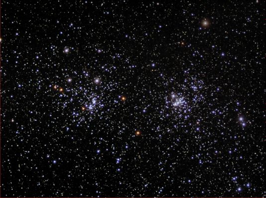 NGC 884 - Double Star Cluster
"...Piuttosto che cedere a quell'avvenente e provocante, ma tuttavia insulsa ed oscura forma di bestialità che chiamate "Consumismo"...
E diventare come Voi... 
Preferisco indulgere nella mia sfiorita e sorpassata, ma pur sempre profonda e luminosa forma di esistenza che si chiama "Umanesimo"...
E restare ciò che sono".

P.C. Floegers - "In the Paradox"
Parole chiave: From Earth Images