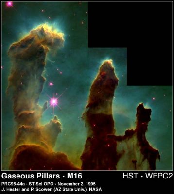 M 16 - Gaseous Pillars inside the "Eagle Nebula" - HST
"...Felix qui potuit rerum cognoscere causas..."

(Virgilio)

"...Felice è colui che può (è capace di/riesce a) capire il perchè delle cose..."
Parole chiave: Hubble Images