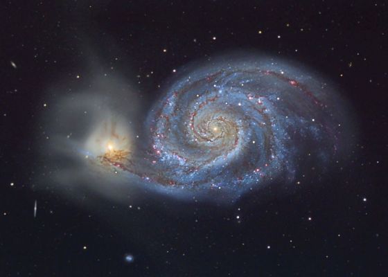 M 51 - Double Spiral Galaxy
"...I prenci argivi eternerà per quante - Abbraccia terre il gran padre Oceàno - E tu onore di pianti, Ettore, avrai - Ove fia santo e lagrimato il sangue - Per la patria versato, e finchè il Sole - Risplenderà su le sciagure umane".

U. Foscolo - "Dei Sepolcri"
Parole chiave: From Earth Images