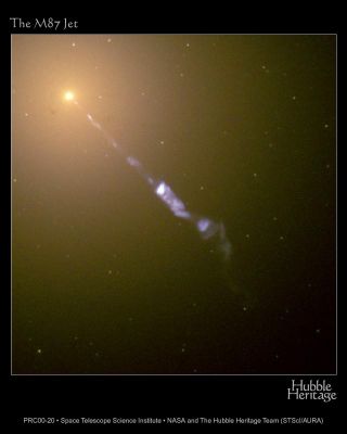 M 87 - Galaxy and Jet - HST
"Ubi bene, ibi Patria"

(Pacuvio)

"Laddove (sto) bene, là è la (mia) Patria"
Parole chiave: Hubble Images