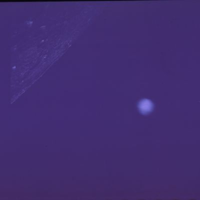 APOLLO 13 AS 13-60-8622 - The "Silver Sphere"
...non eccelsa ed anche abbondantemente sottoesposti. Ma non importa. Ciò che importa è che, improvvisamente, qualcosa sfreccia (?) accanto al LM Aquarius (dove si erano rifugiati Lowell & C.). Non sappiamo chi abbia scattato questa fotografia, ma sappiamo che l'oggetto che appare nella ripresa NON è un semplice riflesso. Si tratta di una sfera color argento - comunque di apparenza metallica - che si muove, a discreta velocità, appena al di fuori della Navicella.
Non è la prima volta che queste sfere appaiono nei pressi di CSM o LM: esiste un filmato Apollo 11 ed uno Apollo 13 in cui si vede una di queste sfere mentre passa accanto alle astronavi Americane e poi sparisce nel nulla. Questo frame (al pari di quei filmati) ci racconta una storia incredibile, ma vera. Eppure... 
Eppure, di questa Anomalia, non sa nulla quasi nessuno. Essa è passata via, così, senza lasciare nulla dietro di sè. Cover-up? Forse, ma la nostra idea è che il cover-up, da solo, non basti a mantenere tutto quanto sotto silenzio. 
Parole chiave: Orbital Anomaly