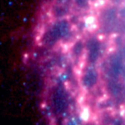 Supernova SN2003gd in January 2005 (2)
By January 2005, the dust had cooled and completely faded from the camera's view (here). However, it was still detected in January 2005 by another instrument aboard Spitzer called the Multiband Imaging Photometer. 

All the images are false-color, infrared composites, in which 3,6-micron light is blue, 4,5-micron light is green, and 8-micron light is red. 


Parole chiave: From Space Images - SST