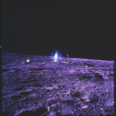 AS 12-46-6826 - A Ghost near the Astronaut!
