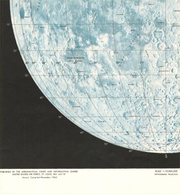 The Moon (Original USAF Map) - Lunar Earthside: South-Western Hemisphere
Parole chiave: Moon Maps