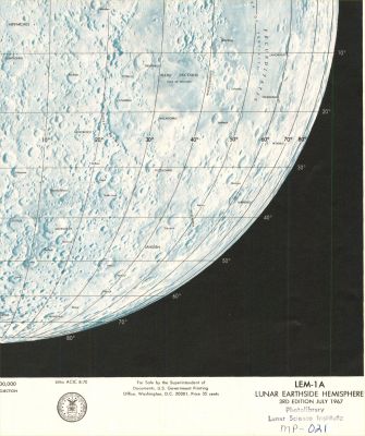 The Moon (Original USAF Map) - Lunar Earthside: South-Eastern Hemisphere
Parole chiave: Moon Maps
