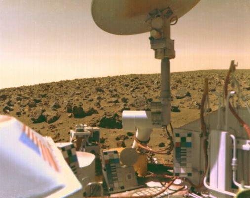 The "Rocky Horizon" of Utopia Planitia - Frame Viking Lander 2 n. 22a158 (Natural Colors - credits: NASA/JPL)
nessun commento
Parole chiave: Mars - Utopia Planitia