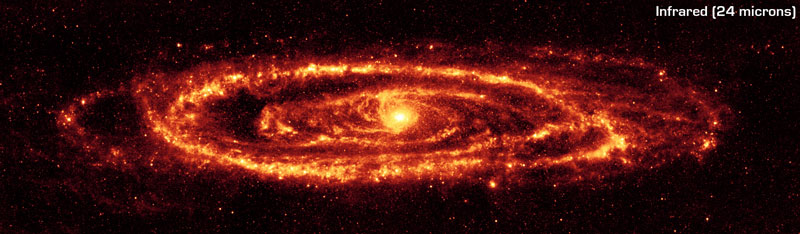 M 31 (infrared vision) - SST
"...Mai come oggi il modo della comunicazione è funzionale alla censura e alla manipolazione delle coscienze. Ascoltate un telegiornale di una qualsiasi emittente; leggete un qualsiasi giornale: vi troverete in mezzo ad un caos urlato. È solo una questione di stile o di moda? Certo che no: è la forma che si vuole dare alla vostra conoscenza. A chi giovano tempi convulsi, sensazionalismo estremo, frenesia e fragore? 
A chi vuole una massa plasmabile, facilmente influenzabile, a chi vuole una platea che grida o tace a comando. Uniformare le reazioni sensoriali è l’anticamera della manipolazione della coscienza e questo lo sanno bene coloro i quali, da cinquant’anni, stanno lavorando per conquistare l’ultimo baluardo che è rimasto alla libertà individuale, l’ultima libertà, la libertà del pensiero...".

Paolo Cortesi
Parole chiave: From Space Images - SST