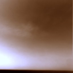 Clouds over Meridiani (natural colors) - Sol 956
Like clouds on Earth, these Martian clouds are probably composed of ice crystals and possibly supercooled water droplets. They are similar in appearance to terrestrial cirrocumulus or high altocumulus clouds. On Earth, such clouds are relatively transient and consist of small, individual cloudlets arranged in rippled patterns. They usually form 6 to 12 Km (about 4 to 7 miles) above Earth's surface by a process known as convection, during which warm air rises and cools, with clouds condensing from the moist air once it has cooled sufficiently. 

These Martian clouds appear to be associated with a broader layer of ice-crystal clouds fanning out toward the upper right of the frames at the end of the movie. This is similar to the occurrence of terrestrial cirrocumulus and altocumulus clouds within layers of cirrus or cirrostratus clouds on Earth. 
Also apparent in this movie are prominent waves in the clouds, a result of the effect of gravity waves on cloud thickness, as on Earth. 

Though both Rovers now have the ability to autonomously detect clouds, these images were taken prior to the first use of the new abilities. The images shown here were stored on Opportunity and were transmitted to Earth on Sol 1056 (such as Jan. 12, 2007) during a routine communications pass.
Parole chiave: Martian Atmosphere - Clouds