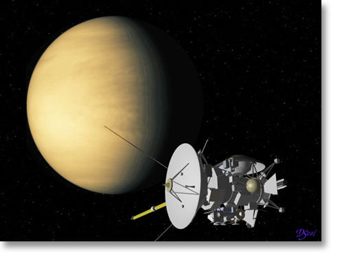 Cassini-Huygens during the Venus fly-by
nessun commento
Parole chiave: Artistic views of the Solar System - Venus