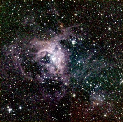 30 Doradus and the "Tarantula Nebula"
"...Gaudia non remanent, sed fugitiva volant..."

(Marziale)

"...Le gioie (della Vita) non restano (con noi) ma, rapide, se ne fuggono via..."
Parole chiave: From Earth Images