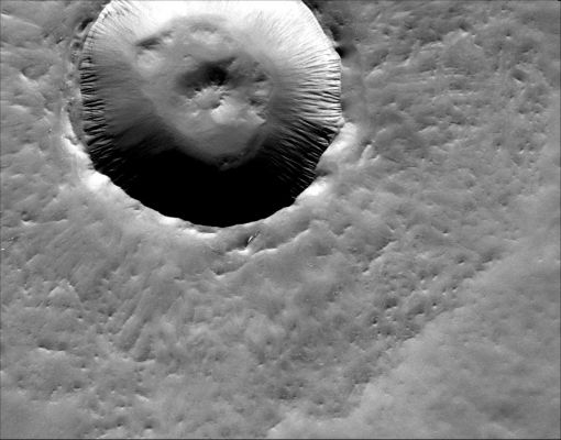 Unnamed Crater in Vastitas Borealis (Original NASA/2001 Mars Odyssey b/w Frame)
Image information: VIS instrument;
Latitude: 69,1° North;
Longitude: 273,6° East;
Resolution: 20 mt/pixel. 


Parole chiave: Mars from orbit - Craters - Unnamed Crater - Vastitas Borealis Region