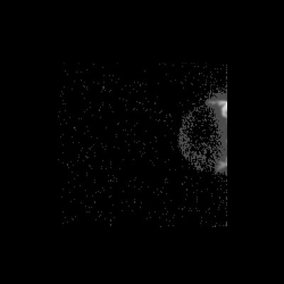 Asteroid Dactyl
Within seconds of its closest approach to the asteroid 243 Ida on August 28, 1993, the Galileo spacecraft's Solid State Imaging camera caught this glimpse of Ida's previously unknown moon orbiting the asteroid. One frame of a 15-image set designed to capture a view of Ida at the highest possible resolution landed by chance with its edge right on the little moon. The range from the spacecraft was about 2.400 Km and each picture element spans about 24 meters (80 feet) on the surface of the moon. Only a small sliver of the sunlit crescent is visible at the edge of the frame (which was shifted inward toward the center in this frame). Dactyl is approximately egg-shaped, measuring about 1.2 x 1.4 x 1.6 Km (0.75 x 0.87 x 1 mile). At the time this image was shuttered, Ida was about 90 Km (56 miles) away from the moon, outside this frame to the left and slightly below center. The smoothly curving shape of the dark edge of Ida's moon can be seen on the left. The moon's observed darkside was just barely detectable.
Parole chiave: Asteroids: images from Space