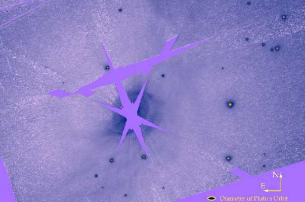 Star HD 100546
Quando un oggetto è lanciato dalla Terra verso la Luna subisce, durante il suo percorso, un'attrazione decrescente da parte della Terra e crescente da parte della Luna. Conoscendo la massa di entrambi i Corpi (il cui rapporto è di circa 81 a 1) e dato che l'attrazione è inversamente proporzionale alla distanza, si deduce che in un punto situato 9 volte più vicino alla Luna che alla Terra i due Corpi esercitano sull'oggetto forze eguali e contrarie. A che distanza si trova questo punto (detto Punto Neutro)?
Parole chiave: From Space Images