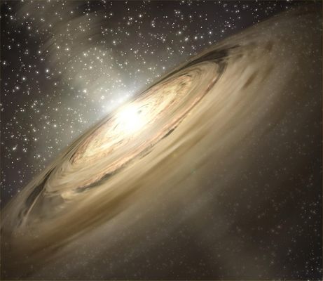 Dust Disk around Star IRS 146
"...In civitate libera, linguam mentemque liberas esse debent..."

(Svetonio)

"...In uno Stato (realmente) libero, il Pensiero e la Parola devono essere liberi..."
Parole chiave: Artistic Visions of the Universe