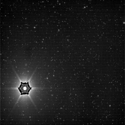 Is this Japetus?!?
Original caption:"W00012022.jpg was taken on November 03, 2005 and received on Earth November 05, 2005. The camera was pointing toward IAPETUS at approximately 1.624.627 Km away, and the image was taken using the CL1 and CL2 filters. This image has not been validated or calibrated".
Parole chiave: Saturn's Moons - Japetus