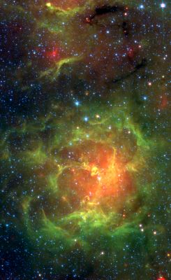 M 20 - The "Trifid Nebula" - SST (infrared vision)
"...Iniquum est conlapsis manum non porrigere..."

(Seneca)

"...E' atteggiamento spregevole il non porgere la mano a chi è caduto..."
Parole chiave: From Space Images