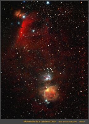M 42 and M 43 in a wide field
"...Il Tempo e lo Spazio - e converrete che si tratta di un dogma comune ed accettato - si assumono indissolubilmente connessi. 
Ma che dire se ci sbagliassimo? 
Il fatto che una Stella sia lontana da noi 50 anni luce potrebbe non implicare affatto che la sua luce, per come noi la vediamo adesso, rappresenti l'immagine effettiva di quella Stella così come essa era 50 anni fa! E se il vero ed unico Dogma dell'Universo fosse l'Assoluta Contemporaneità?..."

P.C. Floegers - "In The Paradox"
Parole chiave: From Earth Images