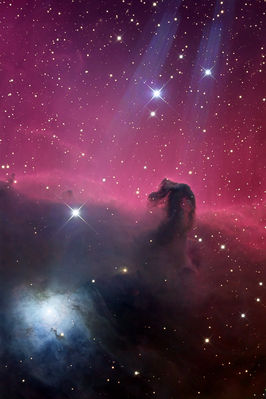 M 43 (alias Barnard 33), IC 434 and NGC 2023
"...Sotto il profilo logico (e matematico), il concetto secondo il quale una teoria che ha prodotto svariate previsioni corrette debba essere comunque valida, non è logicamente (nè matematicamente) sostenibile..."

Rochus Boerner
Parole chiave: From Earth Images