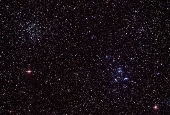 M 46, M 47 and NGC 2438
"...I don't think being a minority makes you a victim of anything except numbers. The only things I can think of that are truly discriminatory are things like the United Negro College Fund, Black Entertainment Television and Miss Black America. Try to have things like the United Caucasian College Fund, White Entertainment Television or Miss White America; and then see what happens..."

Andy Rooney - from the TV Show "60 Minutes"
Parole chiave: From Earth Images