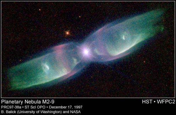 The "M2-9 Planetary Nebula" (HST)
"...Omnis feret omnia tellus..."

(Virgilio)

"...Ogni terra produrrà ogni specie di frutti..." 
Parole chiave: Hubble Images