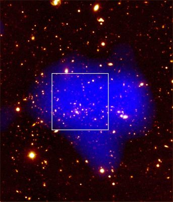 Distant Galaxy Cluster MS 1054-0321 (ground view + X-Ray)
"...In idem flumen bis descendimus et non descendimus..."

(Seneca)

"...(in teoria) possiamo bagnarci due volte nel medesimo fiume ma (quando ci bagneremo per la seconda volta, quel fiume), non sarà (più) il medesimo..."
Parole chiave: From Earth Images
