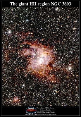 NGC 3603 - Emission Nebula  (IR Vision) and "Star Nursery"
"...Then he got up and rebuked the winds and the sea; and there was a dead calm. They were amazed, saying, 'What sort of man is this, that even winds and sea obey him?'..."

(Matthew 8:26-27)
Parole chiave: From Earth Images