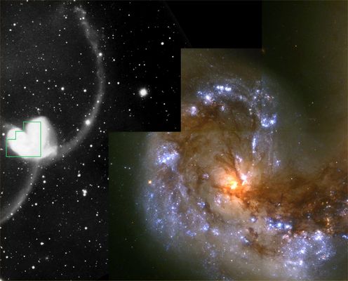 NGC 4038 and NGC 4039 - The "Antennae" Colliding Galaxies
Bisogna ridere, degli altri e di se stessi,
Per conservare una parvenza di serietà,
E lo sapevo, sin da quando ero piccolo,
Che le ansie sono solo stati transitori
Come le stagioni e le glaciazioni,
E le tempeste nel Mare delle Emozioni...

Nulla è più terribile della consapevolezza
Che si raggiunge guardando l’orizzonte,
Cercando e riprovando ad immaginare
Che tutte le cose fatte sono perfettibili,
E nulla che è realmente certo resisterà
Al fascino di nuovi Mondi irraggiungibili... 

Vagando nelle lande desolate della Luna
Mi chiedo che cosa abbiano davvero visto
Gli Uomini che hanno alzato i loro sguardi,
E non penso che abbia reale importanza
La posizione assunta dagli sciamani
Mentre si torcono ai ritmi della loro danza...

Bisogna ridere, degli altri e di se stessi,
Per conservare una parvenza di umanità,
Quando tutto il Mondo si traveste da Inferno,
Ed il Fuoco Sacro crepita, dentro il cuore,
Spingendo il sangue verso i desideri,
Verso un domani che non abbia più pensieri...

P.C. Floegers – “Poesie”
Parole chiave: Hubble Images