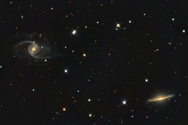 NGC 5905 and NGC 5908
"...Ampliat aetatis spatium sibi vir bonus: hoc est 
Vivere bis, vita posse priore frui..."

(Marziale)

"...L'uomo buono duplica lo spazio della sua esistenza: e cioè vive due volte, poichè gode (anche) della sua vita antecedente..."
Parole chiave: From Earth Pictures - Amatorial Pictures