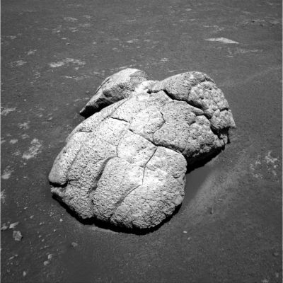 An unusual rock inside Endurance Crater (1) - Sol 250
La completa (ancorchè solo apparente, per quanto ne sappiamo sino ad ora) diversità di questa roccia rispetto a tutte le altre che Opportunity ha visto e ripreso dentro e nei dintorni di Endurance Crater, ha intrigato il Controllo Missione il quale, ora, ha deciso di investigarla da distanza ravvicinata. Anzi, come vedrete nella terza immagine, da distanza "ravvicinatissima". 
La sorpresa, secondo noi (anche se non si tratta di una vera e propria rivelazione), arriva nella terza immagine, ma comunque non tralasciate di osservare con attenzione anche le prime due: questo macigno ha qualcosa di davvero strano in sè e noi crediamo che una ricerca circa la sua possibile origine e storia debba essere tentata ad ogni costo. 
Parole chiave: Endurance Crater - unusual inner features