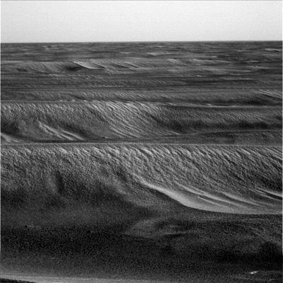 Dune-City (3) - Sol 515
Left Panoramic Camera Non-linearized Full frame EDR acquired on Sol 515 of Opportunity's mission to Meridiani Planum at approximately 13:10:54 Mars local solar time, camera commanded to use Filter 2
Parole chiave: Mars dunes - Side Winders