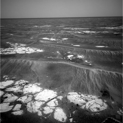 The surroundings of Erebus Crater (2) - Sol 578
nessun commento
Parole chiave: Mars Panorama - Martian Paving & Side Winders