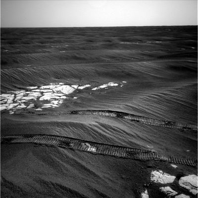 Dunes and Rover tracks on Erebus paving (3) - Sol 599
...lucine nel cielo, inspiegabili (se non addirittura "impossibili") mini-crateri sul ciglio di qualche Side-Winder, sabbie totalmente immobili per giorni e giorni a dispetto del vento che dovrebbe spazzare Meridiani Planum e poi tante altre Anomalìe/Singolarità e strafalcioni veri e propri i quali, come ben sapete, costituiscono il pane quotidiano dei Ricercatori di tutto il Mondo.

Che dite, siamo troppo cinici e diffidenti? Forse si, ma è stata proprio la NASA che ci ha insegnato, attraverso 40 anni di cover-up e panzane belle e buone, che a "non fidarsi", forse, "si fa peccato", ma... (purtroppo) spesso ci si piglia.
Parole chiave: Erebus Crater