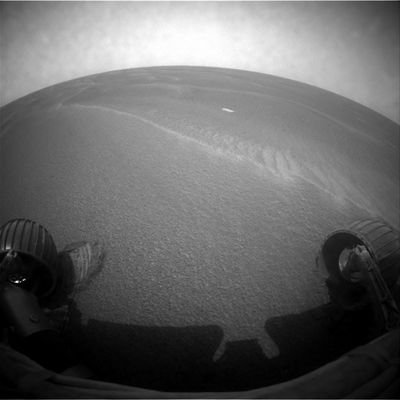 Opportunity's horizon (1) - Sol 626
Una serie di istantanee dell'orizzonte visibile di Opportunity, così come ripreso dalla Front Haz-Cam del Rover durante il Sol 626. Si tratta di immagini solo in apparenza ripetitive e prive di particolari significati ma, ad un'attenta analisi dei frames, potrete valutare con estrema chiarezza quanto la superficie di Meridiani Planum, area Erebus, sia peculiare e, di fatto, molto lontana da quel concetto di "sabbia polverosa" (tipo talco) che la NASA continua a ripeterci a ritmo incessante. Gli "occhi elettronici" di Opportunity girano sull'orizzonte: per i Lettori più attenti, i motivi di sorpresa non mancheranno. Per i...meno attenti, Vi diamo un piccolo aiuto con il frame 4.

Buona "esplorazione"!

Original caption:"Right Front Hazard Camera Non-linearized Full frame EDR acquired on Sol 626 of Opportunity's mission to Meridiani Planum at approximately 11:25:19 Mars local solar time".
Parole chiave: Martian landscape - Meridiani Planum, near Erebus Crater