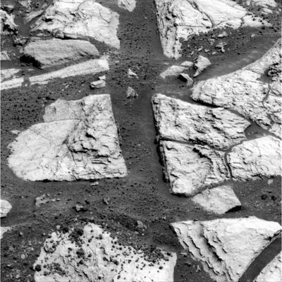 Wonderful Paving... (6) - Sol 661
Right Pan-Cam Non-linearized Full frame EDR acquired on Sol 661 of Opportunity's mission to Meridiani Planum at approximately 12:40:00 MLT. Camera commanded to use Filter 6 (934 nm). 
Parole chiave: Martian Paving - Erebus Area