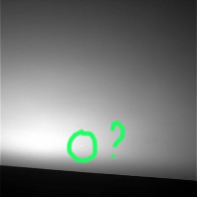 Morning Lights - Sol 718
Caption originale:"Right NavCam Non-linearized Full frame EDR acquired on Sol 718 of Opportunity's mission to Meridiani Planum at approximately 05:03:23 MLT".
Parole chiave: Mars Panorama - Morning lights - possible Anomaly