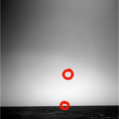UFO, Martian "birds" or photoartifacts? (1) - Sol 778
Il titolo è autoesplicativo: molti Lettori ci scrivono evidenziando questi punti nel Cielo di Marte e, suggerendo alcune ipotesi esplicative, ci chiedono qualche opinione in merito.

A nostro parere, nella maggior parte dei casi, si tratta solo di artefatti fotografici (inclusi graffi dei filtri/colore e/o microgranuli di polvere intrappolati nelle ottiche della NavCam, della PanCam e/o delle Rear e Front HazCam).

Caption originale:"Left NavCam Non-linearized Full frame EDR acquired on Sol 778 of Opportunity's mission to Meridiani Planum at approximately 12:47:33 MLT".
Parole chiave: Mars Panorama - The Horizon and Sky of Meridiani Planum