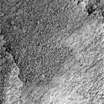 The texture of the surface (1) - Sol 819
Caption NASA originale:"Microscopic Imager Non-linearized Full frame EDR acquired on Sol 819 of Opportunity's mission to Meridiani Planum at approximately 11:53:14 MLT. Microscopic Imager dust cover commanded to be OPEN".
Parole chiave: Microscopic Imager - Martian Soft Soil