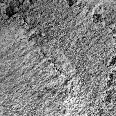 The texture of the surface (3) - Sol 819
Caption NASA originale:"Microscopic Imager Non-linearized Full frame EDR acquired on Sol 819 of Opportunity's mission to Meridiani Planum at approximately 12:02:00 MLT. Microscopic Imager dust cover commanded to be OPEN".
Parole chiave: Microscopic Imager - Martian Soft Soil