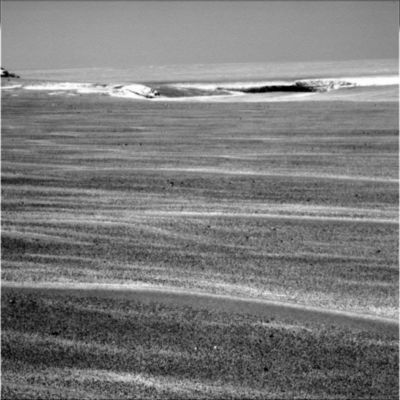 Victoria Crater (1) - Sol 948
Caption NASA:"Right PanCam Non-linearized Full frame EDR acquired on Sol 948 of Opportunity's mission to Meridiani Planum at approx. 14:47:58 MLT. Camera commanded to use Filter 2 (754 nm)". 
Parole chiave: Victoria Crater