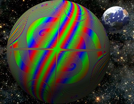 Planets in my mind... (1)
Un omaggio ai Pianeti che orbitano dentro di noi.
Pianeti dai colori fantastici ed affascinanti che non verranno mai scoperti e battezzati da nessuno scienziato e che non verranno mai visti da nessun telescopio (terrestre o spaziale).
Pianeti che non vedranno Sonde orbitargli attorno e sui quali non camminerà mai nessun astronauta.
Sono i Pianeti della nostra Mente, in una visione dell'Amico ed Artista, Michael Wirtz. 
Parole chiave: Artistic Views of the Universe