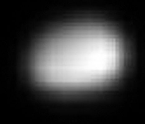 Polydeuces (extra detail mgnf)
This magnified view shows tiny Polydeuces, a moon that was discovered by the Cassini spacecraft and is a mere 3 Km (a little less than 2 miles) across. Along with much larger Helene (32 Km, or 20 miles across), Polydeuces orbits Saturn at the same distance as large, icy Dione (which is 1.126 Km, or 700 miles across). 
Because this body was only recently discovered and is so small, scientists presently know precious little about it. Further observations by Cassini may yield additional insights about its nature and composition. 

The image was taken with the Cassini spacecraft narrow-angle camera on May 22, 2006 at a distance of approx. 73.000 Km (about 45.000 miles) from Polydeuces and at a phase angle of 41°. The image was obtained using a spectral filter sensitive to wavelengths of infrared light centered at 752 nanometers. Scale in the original image was about 434 mt (appx. 1423 feet) per pixel. The image has been magnified by a factor of 4 and contrast-enhanced to aid visibility.
Parole chiave: Saturn's Moons - Polydeuces