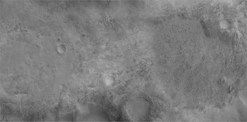 In the vicinities of Halley Crater (2)
This image was taken by the High Resolution Imaging Science Experiment (HiRISE) camera onboard NASA's Mars Reconnaissance Orbiter spacecraft on March 24, 2006. The image is centered at 47,14° South Latitude and 302,00° East Longitude. It is oriented such that north is 7° to the left of up. The range to the target was 1.699 Km (such as about 1.056 miles). At this distance the image scale is 1,70 mt (about 5,58 feet) per pixel in the center portion of the image, so objects as small as 5,1 meter (such as 16,7 feet) are resolved. In the side regions the pixels were binned 2x2 to a scale of 3,4 mt (such as 11,2 feet) per pixel. The camera has a total of 10 red-bandpass CCD detectors and in this image the first 4 CCDs on the left and the last 3 on the right were binned 2x2, while 3 in the middle returned data at full resolution. In total this image is 34,08 Km(21,18 miles) or 20.081 pixels wide and 8,50 Km (5,28 miles) or 5.164 pixels high. The image was taken at a MLT of 07:27 and the scene is illuminated from the upper right with a Solar Incidence Angle of 84,5° (this meaning that the Sun, at the time that the picture was taken, was about 5,5° above the local horizon).
Parole chiave: Mars from orbit - Craters - Halley Crater
