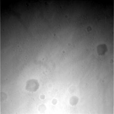 Spirit's descent phase (2) - Gusev Crater's Area from 1690 mt
Riuscite già a riconoscere qualche elemento "familiare"? Lo vedete il Cratere Bonneville?
Parole chiave: Descent to Mars - Spirit