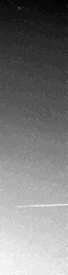 A shooting-star or a UFO? - Sol 63
Caption NASA originale:"Left Panoramic Camera Non-linearized Sub-frame EDR acquired on Sol 63 of Spirit's mission to Gusev Crater at approximately 04:48:50 MLT, camera commanded to use Filter 5 (903 nm). NASA/JPL/Cornell".

Abbiamo già commentato questo frame nella Sezione "Mars Spirit Anomalies", ma vale la pena spendere ancora due righe per questa ripresa di un oggetto luminoso che attraversa il campo visivo dell'occhio sinistro della PanCam, nel cuore della notte Marziana. Non è l'unico frame che ci mostra 'qualcosa' che brilla e si muove nel cielo di Marte ma, per motivi sconosciuti, questa immagine è stata ignorata. Lunar Explorer, a dire il vero, segnalò l'evento alla Segreteria del Dr Giovanni Caprara (esimio Giornalista del Corsera) il quale si era occupato di un fenomeno simile, ma il Dr Caprara, ahinoi, non trovò mai il tempo per scambiare due idee con i nostri Ricercatori (evidentemente troppo poca cosa per Lui che parla solo con la NASA). Ad ogni modo, questa è l'Anomalia: ora giudicate Voi.
Parole chiave: Highly Controversial Image