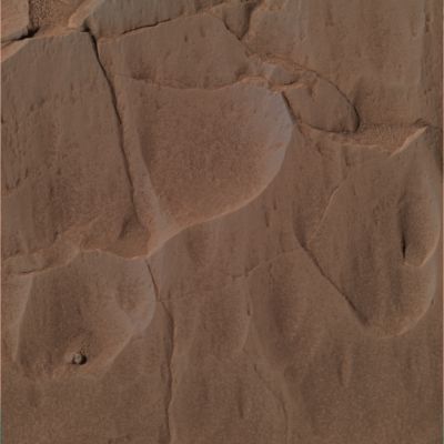 Mazatzal: the rock of sugar - Close-up in approximate true colors - Sol 78
Caption NASA originale:"This image was taken by the MER Spirit's PanCam during the Rover's grinding of Mazatzal with its RAT. The picture shows the untouched rock on Sol 78, which is covered in a light-toned coating and red dust particles. This approximate true-color image was created using the PanCam's red, green and blue filters".
Parole chiave: Mars rocks, sand and debris - Controversial image
