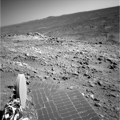 Gusaev Crater landscape
Prosieguo della panoramica precedente, ottenuta durante il Sol 263.
Parole chiave: Postcards from Mars