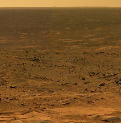 Gusev Crater's Horizon - Soles 497/500 (Approximate True Colors; credits: NASA/JPL-Caltech)
nessun commento
Parole chiave: Mars Panorama - Controversial