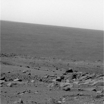 Lost horizons...again (1) - Sol 585
Si tratta, come nella migliore tradizione fotografica NASA, sin dai tempi delle Missioni Apollo, di una nuova serie di panorami ridondanti i quali, comunque, non smettono mai di affascinare ed affascinarci. Non ci sono molti commenti da fare ad immagini come questa e le seguenti, quindi cogliamo l'occasione per rivolgere a Voi Lettori di Lunar Explorer Italia le nostre scuse. Per che cosa? Per i "toni" ed il pesante "sarcasmo" che abbiamo recentemente usato per stigmatizzare la qualità delle immagini NASA ed ESA. Come sapete, noi siamo convinti - ormai - che una lunga serie di frames NASA ed ESA sìano PROFONDAMENTE viziati da una serie di manipolazioni le quali, alla fine, rischiano non solo di far 'inquietare' i Ricercatori come noi (il che sarebbe il meno), ma anche di togliere quel residuo di credibilità che ancora avvolge i Programmi Spaziali NASA ed ESA (e questo fatto sarebbe/è davvero grave).
Parole chiave: Postcards from Mars