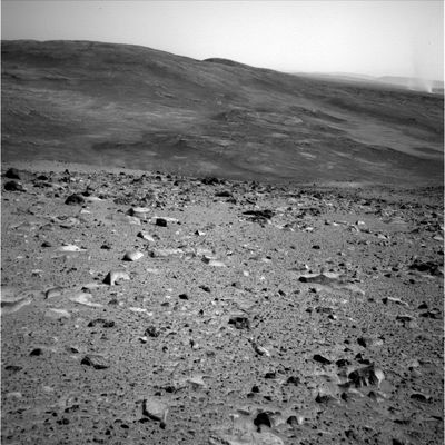 What now? (1) - Sol 589
Perched on the crest Husband Hill, Spirit took images for a Summit Panorama and used instruments on the RA to investigate soil targets.
The Science Team has compiled a list of experiments they would like Spirit to execute while the Rover is on the summit. This list includes:

- Assess the inner basin and image potential drive paths 
- Assess the surrounding terrain and image "Cumberland Ridge";
- Routinely observe the atmosphere during the day and the moons at night;
- Study undisturbed soils, scuffed soils, and drift deposits;
- Study the structural geology of Husband Hill, including dips;
- Observe outcrops and rocks;
- Take images for a rover self-portrait;
- Complete a panorama on top of the "Columbia Hills";
- Finalize exit strategy.
Parole chiave: Mars Panorama - Mars rocks, sand and debris - Martian DD