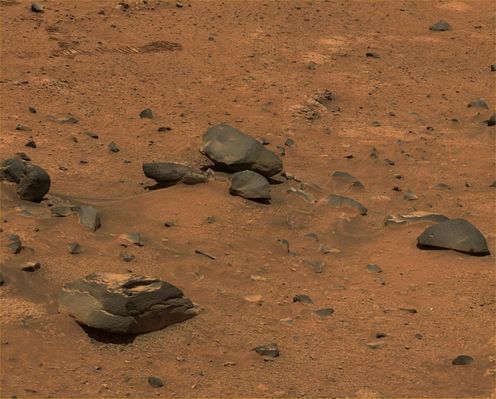 Details of some unusual-looking rocks (1) - Sol 673
Frammenti estratti dal Seminole Panorama in approx. true colors
Parole chiave: Mars rocks, sand and debris